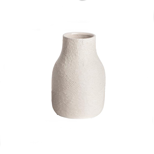 vase avec lignes - forme de bouteille