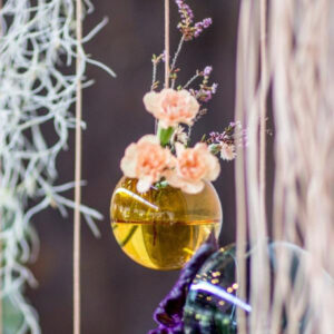 Studio About hanging flower bubble vaas klein - amber