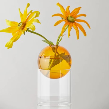 Standing bubble vase Studio About hoog - amber