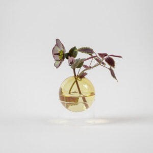 Studio About Vase à bulles de fleurs sur pied bas - jaune